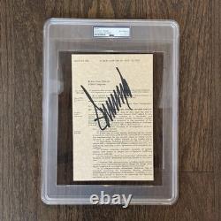 Donald J. Trump PSA Autographe Acte de transparence des dossiers de Jeffery Epstein signé