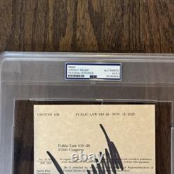 Donald J. Trump PSA Autographe Acte de transparence des dossiers de Jeffery Epstein signé