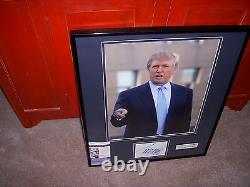 Donald J Trump Signé Encadré Matted Color Photo Jsa Authentic Great Price