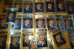 Donald Trump 2011 Leaf Metal Super Collection Autographiée Automatiquement À 1/1 + Tous