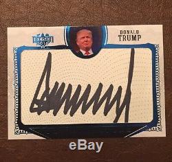 Donald Trump 2016 Autographe Coupé Signature Signature Décision Feuille Bleu Très Rare