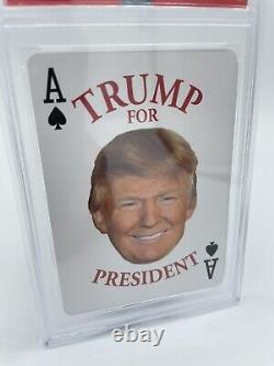 Donald Trump 2016 Héros Decks Présidentiels Carte As de Pique PSA 10 GEM MINT