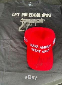 Donald Trump 2020 Signé Maga Hat Nouveau Avec La Taille Des T-shirts Let Freedom Ring XL