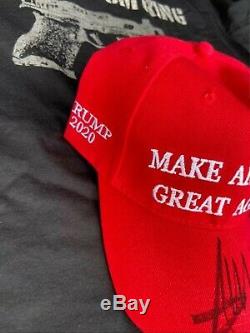 Donald Trump 2020 Signé Maga Hat Nouveau Avec La Taille Des T-shirts Let Freedom Ring XL
