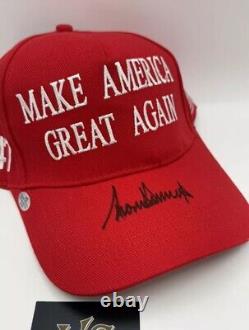 Donald Trump 45e/47e président des États-Unis casquette MAGA signée avec certificat d'authenticité