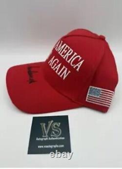 Donald Trump 45e/47e président des États-Unis casquette MAGA signée avec certificat d'authenticité