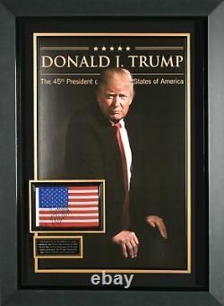 Donald Trump 45e Président Affichage Autographié