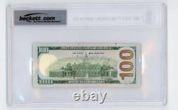 Donald Trump 45e Président Billet de 100 $ Signé Autographe BAS Beckett Slab