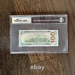 Donald Trump 45e Président Billet de 100 $ Signé Autographe BAS Beckett Slab