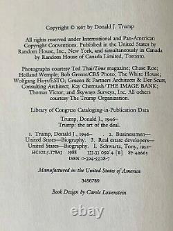 Donald Trump A Autographié L'art Du Deal 1987 Troisième Livre D'édition Jsa Coa