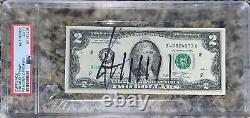 Donald Trump A Signé Autographié $2 Two Dollar Bill Psa Slabbed/encapsulated