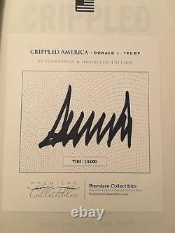 Donald Trump A Signé Autographied Book Crippled America Limited Edition 1/1 Gop