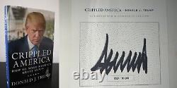 Donald Trump A Signé Autographied Crippled America Hardcover Book Jsa Loa