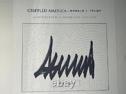 Donald Trump A Signé Autographied Crippled America Hardcover Book Jsa Loa
