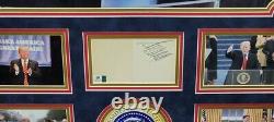 Donald Trump A Signé Autographied Framed Photo Cut Collage Inauguration Gv876911