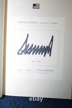 Donald Trump A Signé Crippled America Book 2015 Washington DC President Of Us