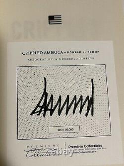 Donald Trump A Signé Crippled America Book With Coa Limited Edition Magazine Incl