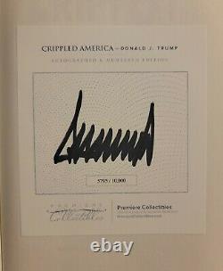 Donald Trump A Signé Crippled America Livre De Première Édition Avec Coa Rare 5795/10,000