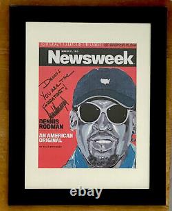 Donald Trump A Signé Et Personnalisé Dennis Rodman (jsa) Newsweek Cover