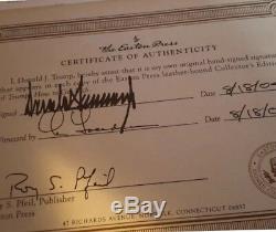Donald Trump A Signé L'autographe En Cuir Easton Press Comment S'engager Rich Président