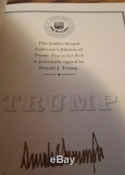 Donald Trump A Signé L'autographe En Cuir Easton Press Comment S'engager Rich Président