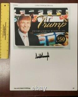 Donald Trump A Signé L'autographe Pleine Signature, 45e Président