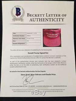 Donald Trump A Signé Le Chapeau Maga Rouge Cali-fame Aux États-unis Beckett Coa Loa $$$