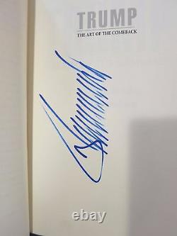 Donald Trump A Signé Le Livre Jsa Coa + Exact Proof! Le Président Trump Bel Autographe