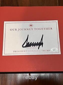 Donald Trump A Signé Le Livre Jsa Loa Autographié Notre Voyage Ensemble Maga Président