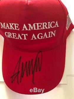 Donald Trump A Signé Pour Faire De L’amerique Un Grand Chapeau Autograph 45ème Président Des États-unis