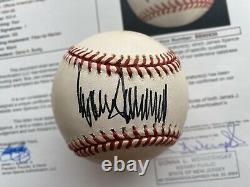 Donald Trump A Signé Une Signature Autographiée Président Baseball Jsa Certifié