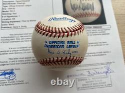 Donald Trump A Signé Une Signature Autographiée Président Baseball Jsa Certifié