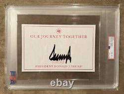 Donald Trump A Signé l'Exlibris PSA GEM MINT 10 Autographe Authentique Président 45