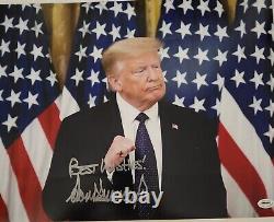 Donald Trump Affiche autographiée de style poster de grande taille 11x17 avec certification