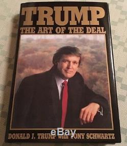 Donald Trump Art De Deal Certifié Signé Timbre D'or Dédicacé Au-dessus De La Signature