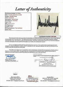 Donald Trump Authentic Signé Affichage Encadré Autographe, U.s. Président, Jsa Loa