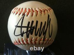 Donald Trump Autograph Baseball & New Display Holder With Coa Hand Signed