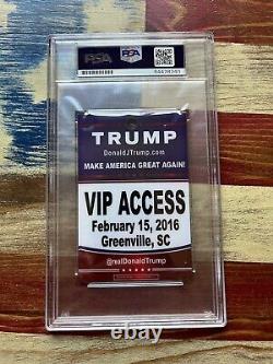 Donald Trump Autographe PSA Signé Credential Nomination Républicaine 2016 MAGA