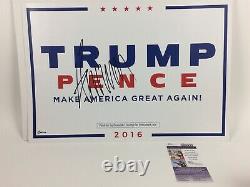 Donald Trump Autographe Signé Président Original 2016 Signe De Campagne Jsa