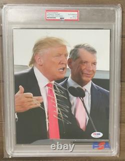 Donald Trump Autographe Signé photo PSA Président bas politique WWE Mcmahon