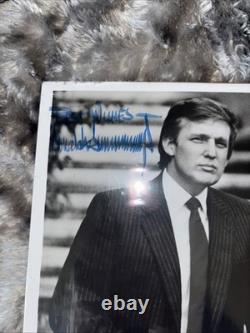 Donald Trump Autographe signé 8 X 10 / signé Meilleurs Vœux Rare Signature Complète