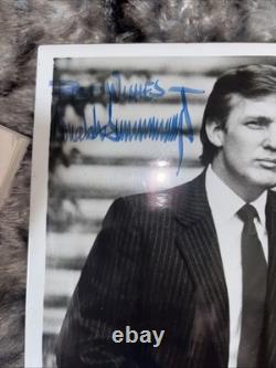 Donald Trump Autographe signé 8 X 10 / signé Meilleurs Vœux Rare Signature Complète