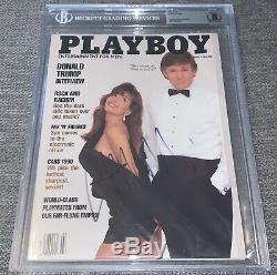 Donald Trump Autographié 1990 Playboy Signé Magazine Bas Beckett