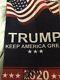 Donald Trump Autographié Signé 2020 Keep America Great 12x18 Drapeau Lawn