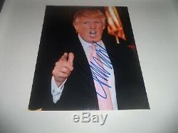 Donald Trump Autographié Signé 8 X 10 Avec Coa