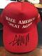 Donald Trump Autographié Signé Make America Great Red Hat Encore Une Fois Maga