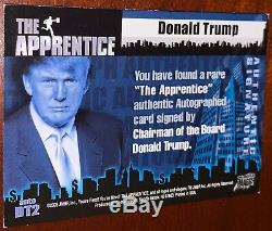 Donald Trump Autographiés 2005 Comic Images The Apprentice Signé Carte De Collection
