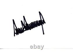 Donald Trump Carte Index AUTOGRAFÉE Signée à la main + Photo non signée de 8x10