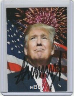 Donald Trump Certifié Carte Autographe Avec La Main Coa Assermentée Signé