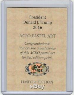 Donald Trump Certifié Carte Autographe Avec La Main Coa Assermentée Signé